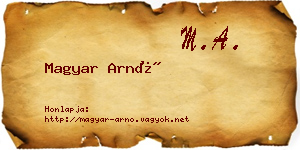Magyar Arnó névjegykártya